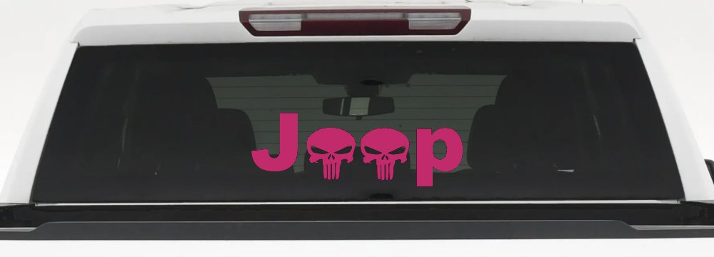 Jeep Punisher Skulls Off Road Car or Truck Window Decal Sticker