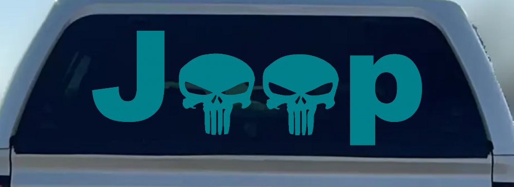 Jeep Punisher Skulls Off Road Car or Truck Window Decal Sticker