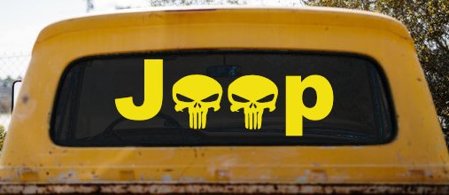 Jeep Punisher Skulls Off Road Car or Truck Window Decal Sticker