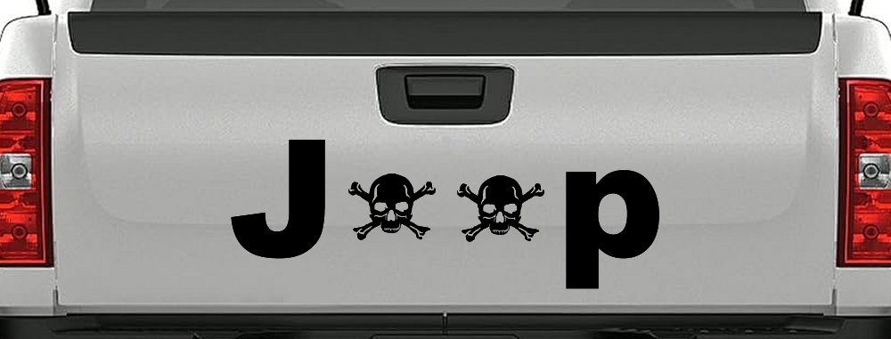 Jeep Skull Crossbones Off Road Car or Truck Window Decal Sticker