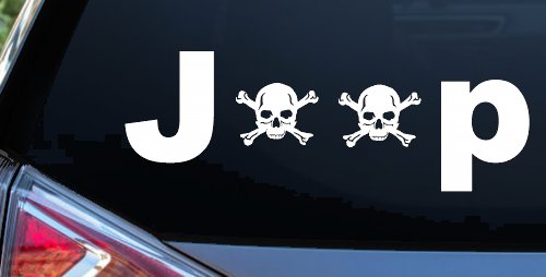 Jeep Skull Crossbones Off Road Car or Truck Window Decal Sticker