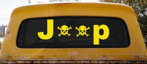 Jeep Skull Crossbones Off Road Car or Truck Window Decal Sticker