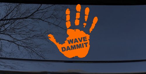 Wave Dammit Muddy Hand Off Road Car or Truck Window Decal Sticker