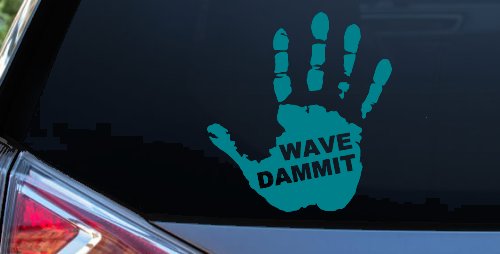 Wave Dammit Muddy Hand Off Road Car or Truck Window Decal Sticker