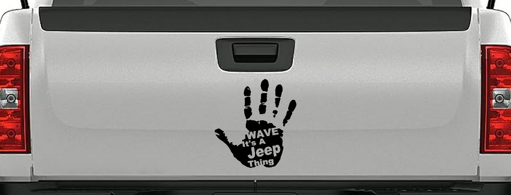 Wave Its A Jeep Thing Muddy Dirty Hand Off Road Car or Truck Window Decal Sticker