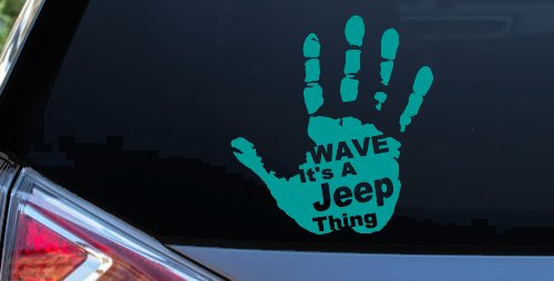 Wave Its A Jeep Thing Muddy Dirty Hand Off Road Car or Truck Window Decal Sticker