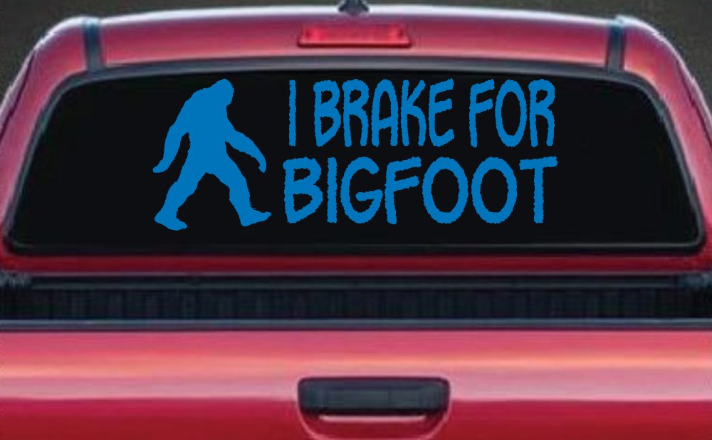 I Brake For BigFoot Car or Truck Window Decal Sticker