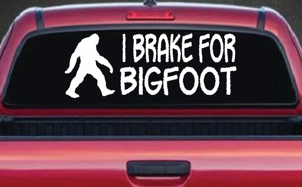 I Brake For BigFoot Car or Truck Window Decal Sticker