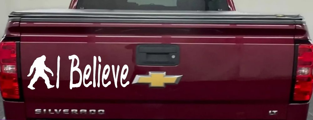 I Believe BigFoot Car or Truck Window Decal Sticker