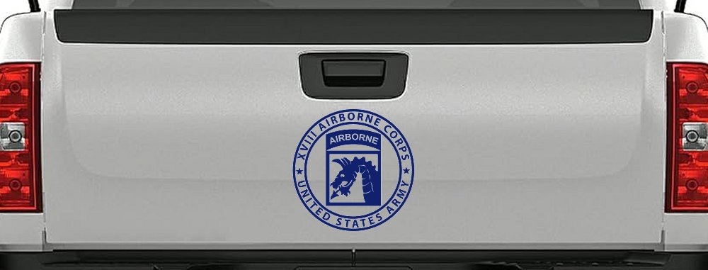XVIII Blue Dragons AirBorne Military Car or Truck Window Decal Sticker