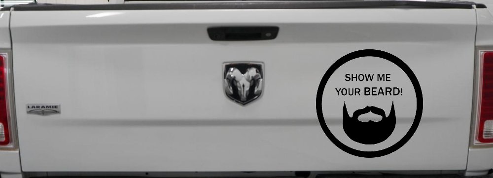Show Me Your Beard Country Car or Truck Window Decal Sticker