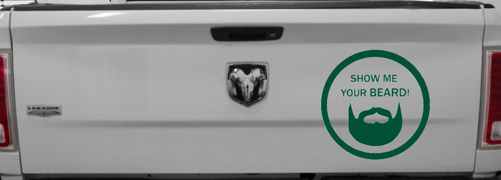 Show Me Your Beard Country Car or Truck Window Decal Sticker
