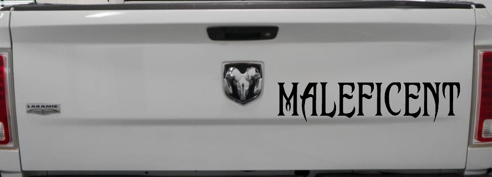 Malefincent Sci Fi Car or Truck Window Decal Sticker (Black)