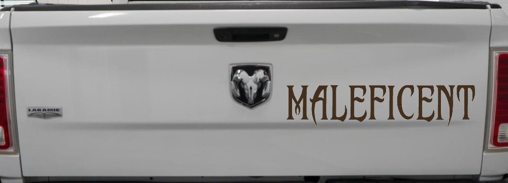 Malefincent Sci Fi Car or Truck Window Vinyl Decal Sticker (Brown)