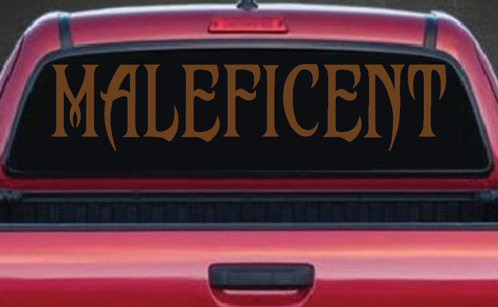 Malefincent Sci Fi Car or Truck Window Decal Sticker (Copper)