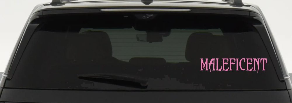Malefincent Sci Fi Car or Truck Window Decal Sticker (Pink)