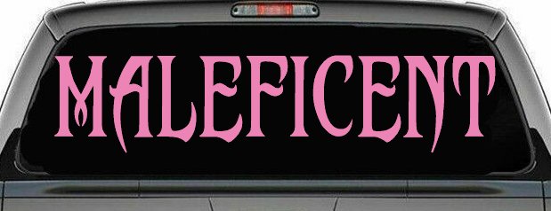 Malefincent Sci Fi Car or Truck Window Decal Sticker (Pink)