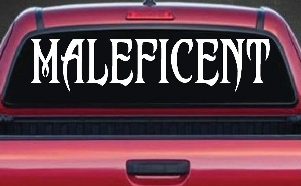 Malefincent Sci Fi Car or Truck Window Vinyl Decal Sticker (White)
