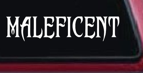 Malefincent Sci Fi Car or Truck Window Vinyl Decal Sticker (White)