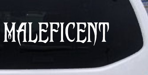 Malefincent Sci Fi Car or Truck Window Vinyl Decal Sticker (White)