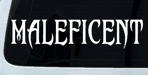 Malefincent Sci Fi Car or Truck Window Decal Sticker (White)