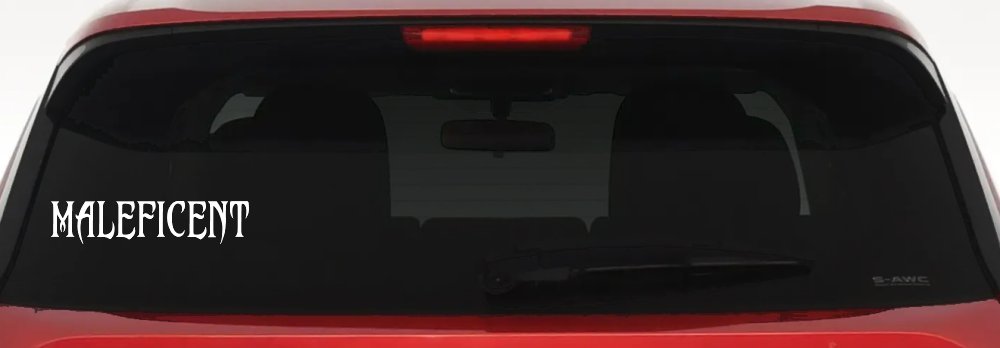 Malefincent Sci Fi Car or Truck Window Decal Sticker (White)