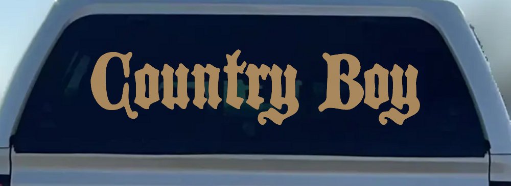 Country Boy Car or Truck Window Decal Sticker