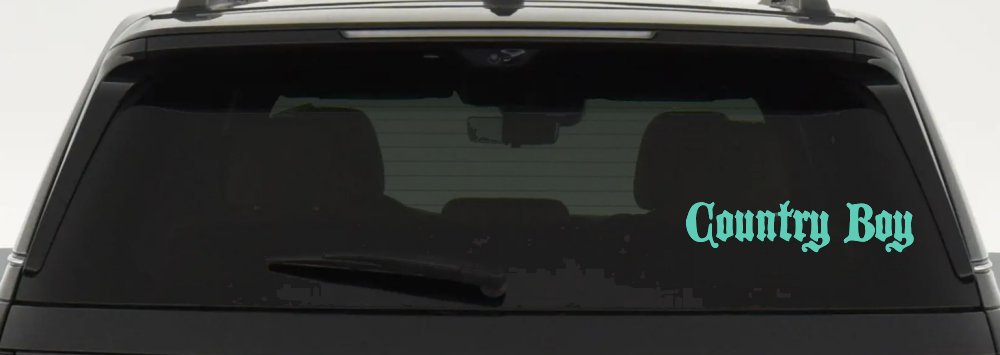 Country Boy Car or Truck Window Decal Sticker (Mint)