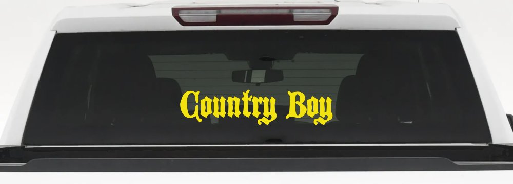 Country Boy Car or Truck Window Decal Sticker