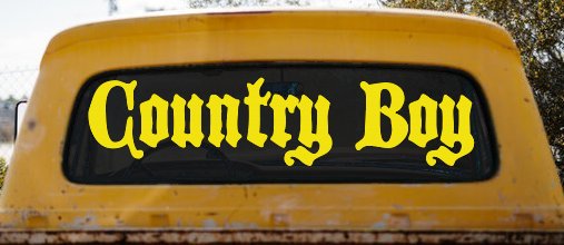 Country Boy Car or Truck Window Decal Sticker