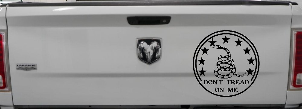 Gadsden Snake Don't Tread On Me Circle Freedom Military Car or Truck Window Decal Sticker