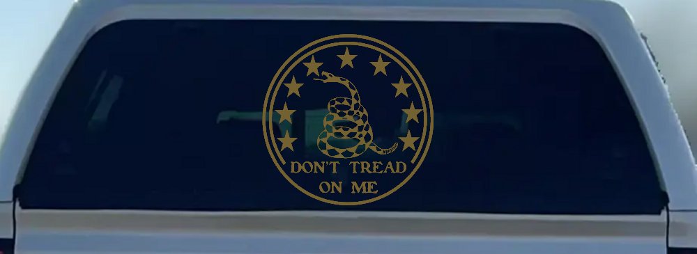 Gadsden Snake Don't Tread On Me Circle Freedom Military Car or Truck Window Decal Sticker