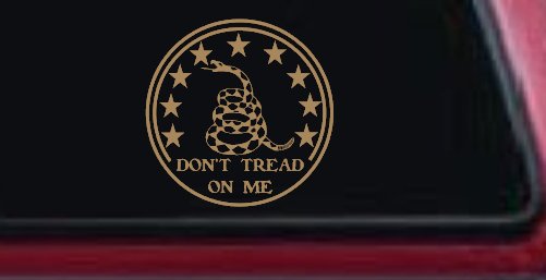Gadsden Snake Don't Tread On Me Circle Freedom Military Car or Truck Window Decal Sticker