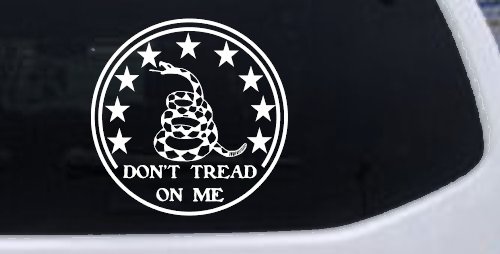 Gadsden Snake Don't Tread On Me Circle Freedom Military Car or Truck Window Decal Sticker