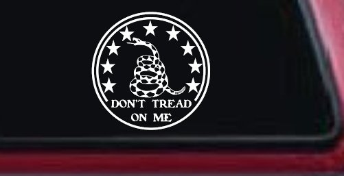 Gadsden Snake Don't Tread On Me Circle Freedom Military Car or Truck Window Decal Sticker