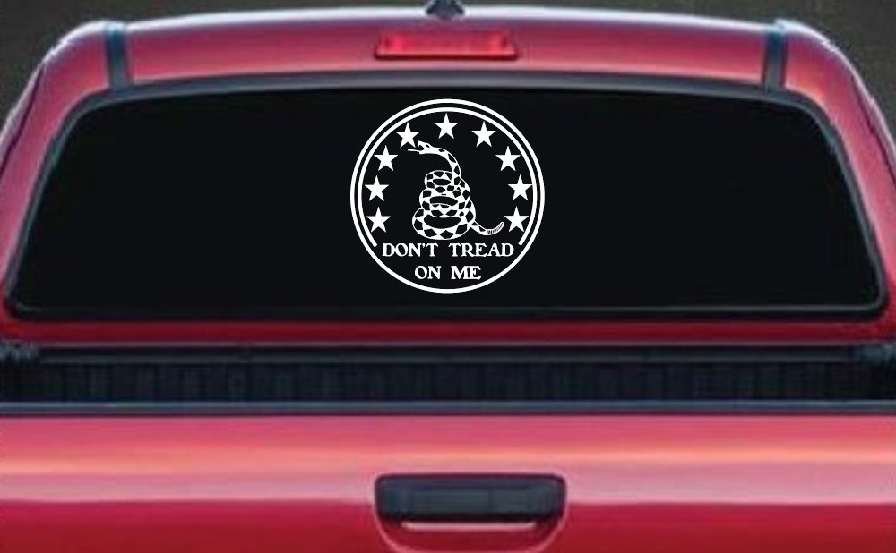 Gadsden Snake Don't Tread On Me Circle Freedom Military Car or Truck Window Decal Sticker
