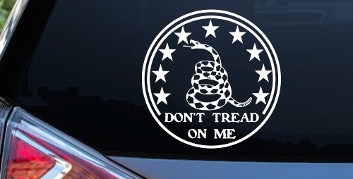 Gadsden Snake Don't Tread On Me Circle Freedom Military Car or Truck Window Decal Sticker