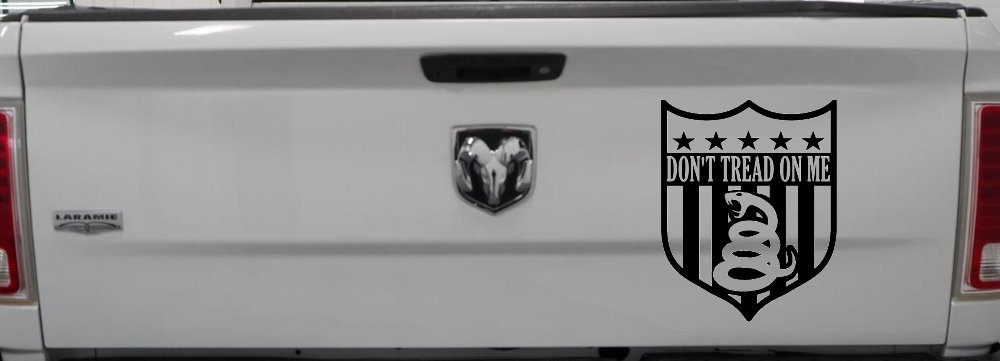Gadsden Don't Tread On Me Shield Freedom Military Car or Truck Window Decal Sticker