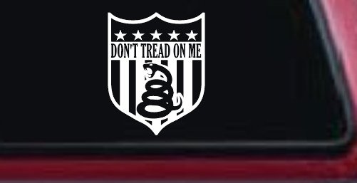 Gadsden Don't Tread On Me Shield Freedom Military Car or Truck Window Decal Sticker