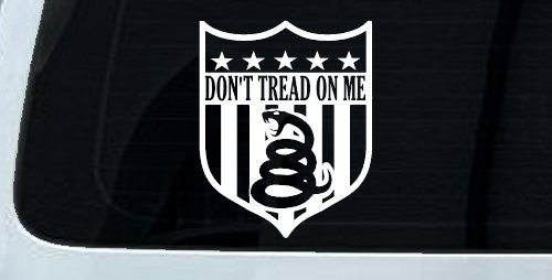 Gadsden Don't Tread On Me Shield Freedom Military Car or Truck Window Decal Sticker