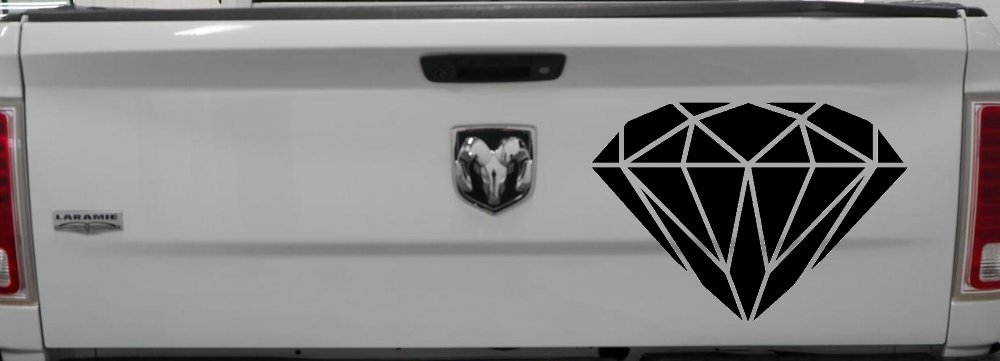 Diamond Car or Truck Window Decal Sticker (Black)