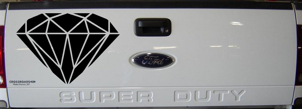 Diamond Car or Truck Window Vinyl Decal Sticker (Black)