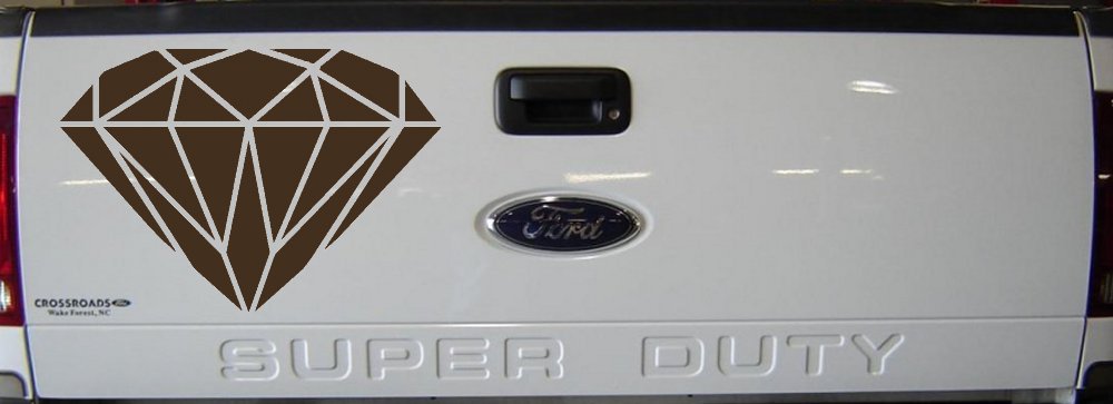 Diamond Car or Truck Window Decal Sticker (Brown)