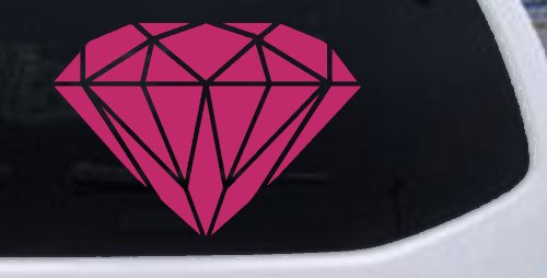 Diamond Car or Truck Window Decal Sticker (Hot Pink)