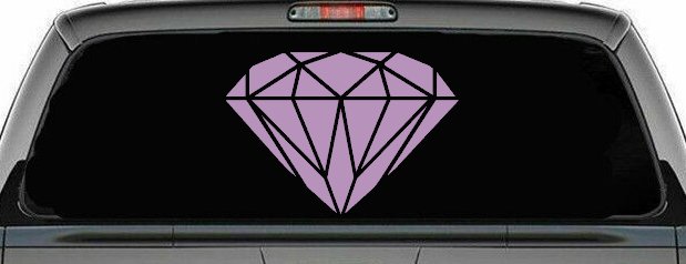Diamond Car or Truck Window Decal Sticker (Lilac)