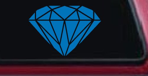 Diamond Car or Truck Window Decal Sticker (Sky Blue)