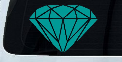 Diamond Car or Truck Window Decal Sticker (Turquoise)