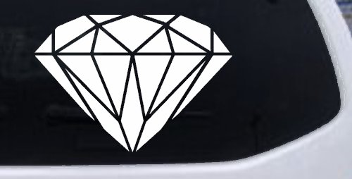Diamond Car or Truck Window Decal Sticker (White)