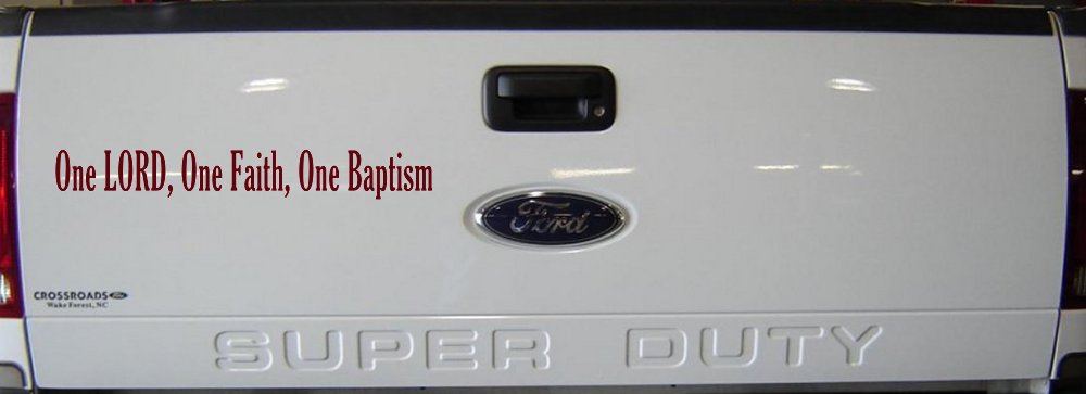 One Lord One Faith One Baptism Christian Car or Truck Window Decal Sticker (Purple Red)