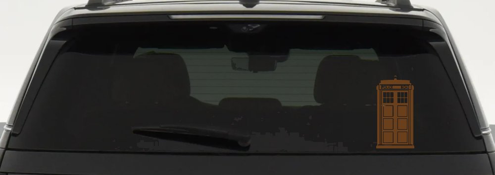 Dr Who Tardis Police Box Sci Fi Car or Truck Window Vinyl Decal Sticker (Copper)